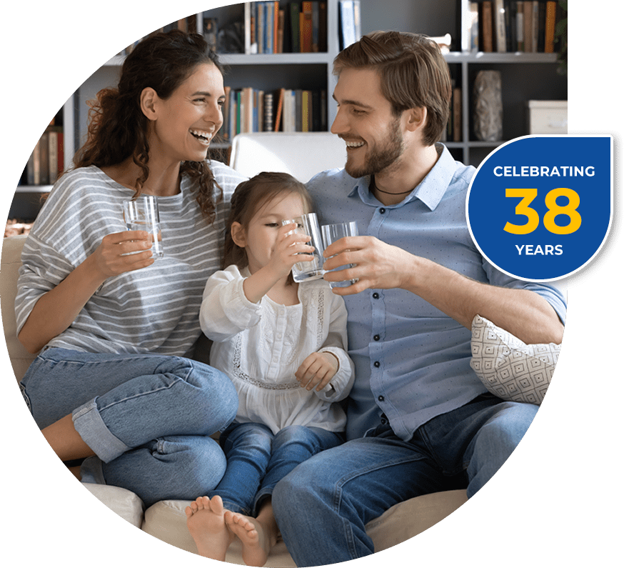 family-38-years Celebrating 38 Years Family Enjoying clean, refreshing water