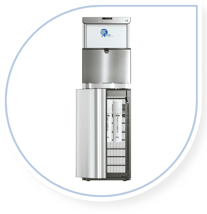 TD-Arctic-Breeze-Touchless-branded arctic cooler water machine on droplet shape